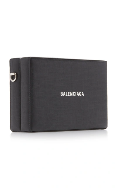 Shop Balenciaga Shopping Leather Clutch In Black