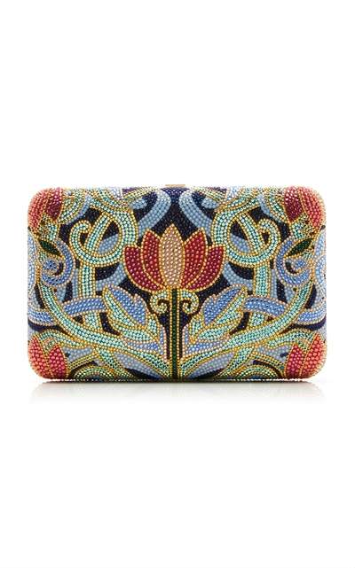 Shop Judith Leiber Lotus Crystal Seamless Clutch In Multi