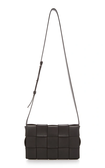 Shop Bottega Veneta Cassette Leather Bag In Black