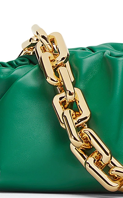 Shop Bottega Veneta The Chain Pouch Leather Bag In Green
