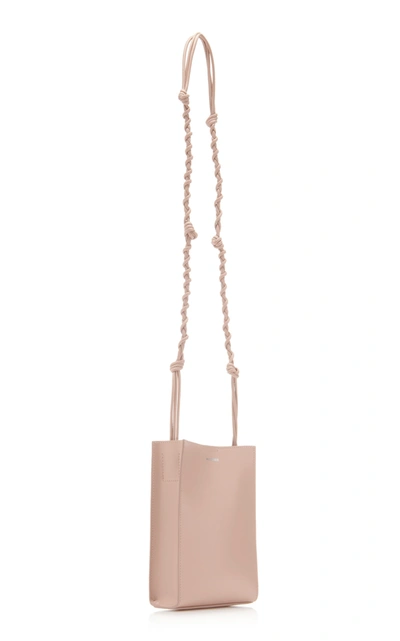 Shop Jil Sander Small Tangle Leather Crossbody Bag In Pink