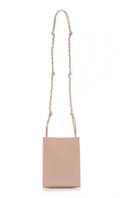 Shop Jil Sander Small Tangle Leather Crossbody Bag In Pink