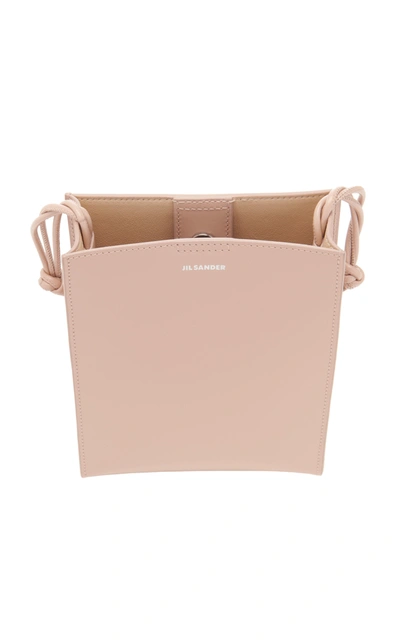 Shop Jil Sander Small Tangle Leather Crossbody Bag In Pink