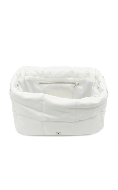 Shop Stand Studio Wanda Oversized Padded Faux Leather Clutch In White