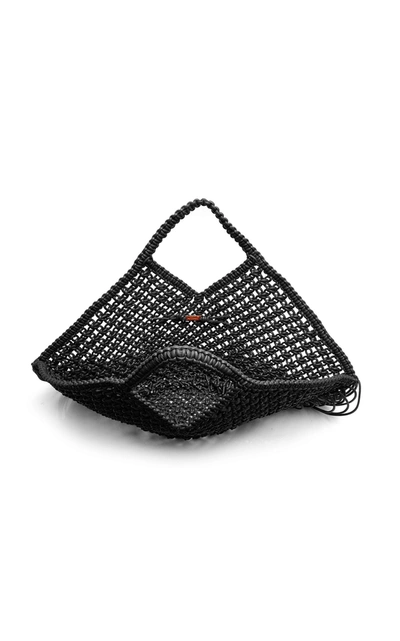 Shop Yuzefi Basket Small Woven Tote In Black