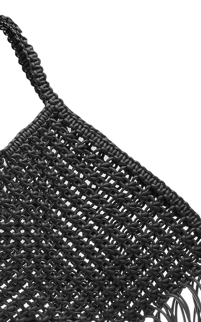 Shop Yuzefi Basket Small Woven Tote In Black