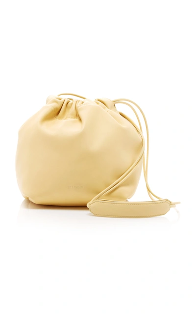 Shop Jil Sander Leather Shoulder Bag In Yellow