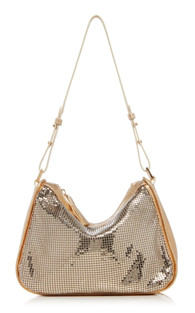 Shop By Far Sydney Metal-mesh Shoulder Bag In Gold