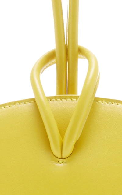 Shop Little Liffner Loop Leather Wristlet Clutch  In Yellow