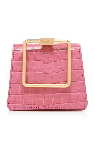 Mini Pump Croc-Effect Leather Top Handle Bag By Marge Sherwood