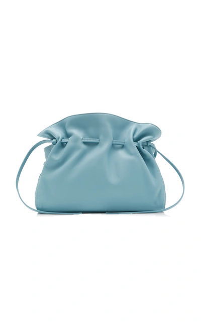 Shop Mansur Gavriel Protea Leather Crossbody Bag In Blue