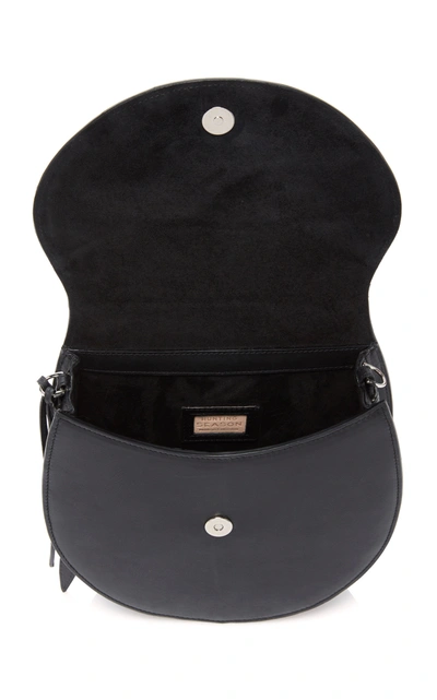 Shop Hunting Season Large Leather Saddle Shoulder Bag In Black