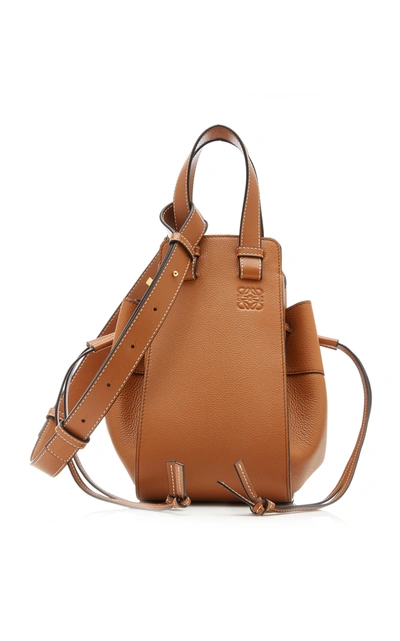 Shop Loewe Hammock Small Leather Bag In Brown