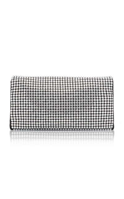 Shop Miu Miu Raso-embellished Wallet On Chain Bag In Silver