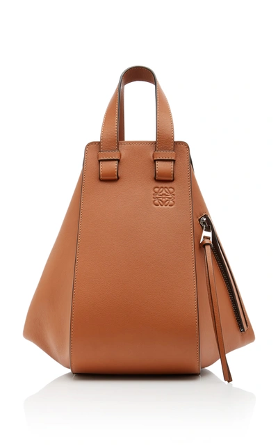 Shop Loewe Hammock Small Leather Shoulder Bag In Tan