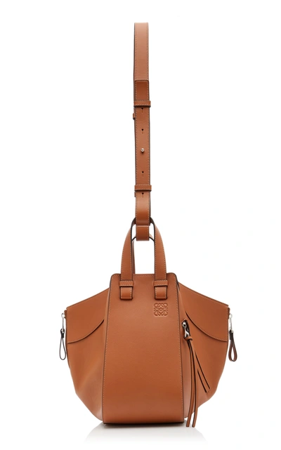 Shop Loewe Hammock Small Leather Shoulder Bag In Tan