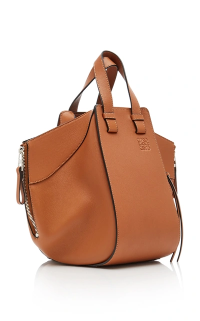 Shop Loewe Hammock Small Leather Shoulder Bag In Tan
