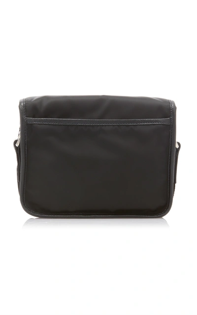 Shop Prada Nylon And Saffiano Leather Crossbody Bag In Black