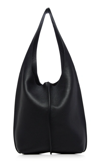 Shop Acne Studios Relaxed Leather Shoulder Bag In Black