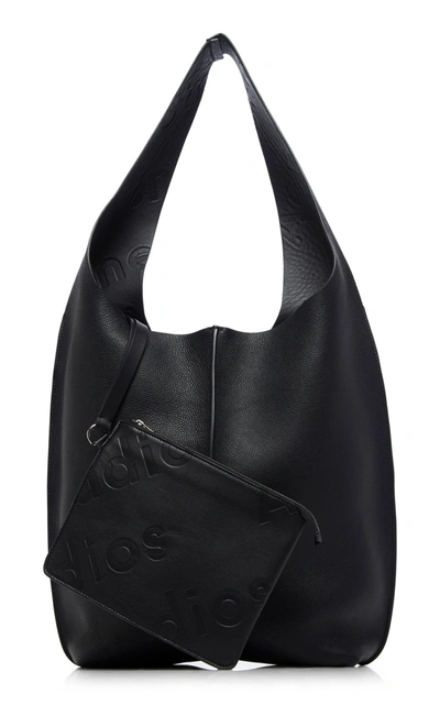 Shop Acne Studios Relaxed Leather Shoulder Bag In Black