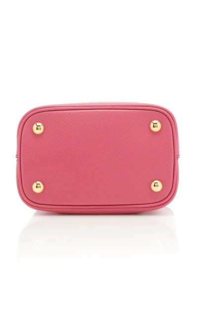 Shop Prada Small Saffiano Leather Panier Bag In Pink