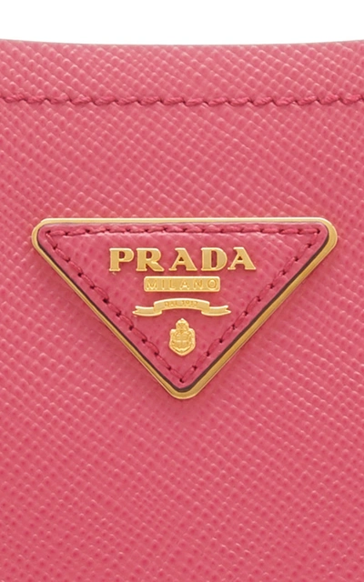 Shop Prada Small Saffiano Leather Panier Bag In Pink