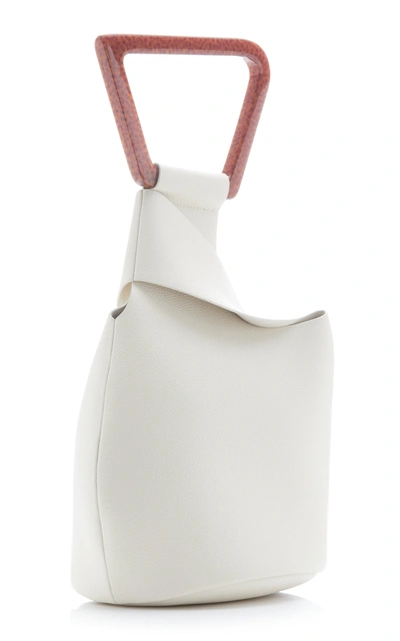 Shop Cult Gaia Astrea Leather Top Handle Bag In White