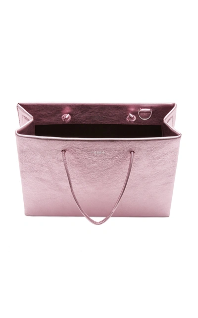 Shop Medea Hanna Leather Top-handle Bag In Pink