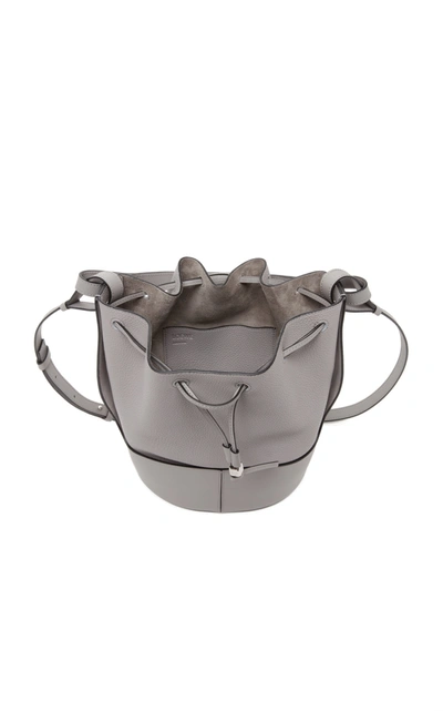 Shop Loewe Balloon Leather Shoulder Bag In Grey