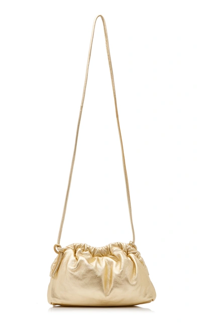 Shop Mansur Gavriel Cloud Mini Leather Crossbody Bag In Gold