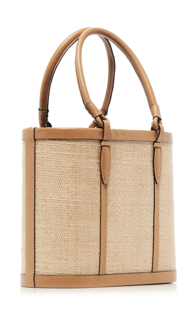 Shop Hunting Season Two-tone Nappa Leather Basket Tote In Neutral
