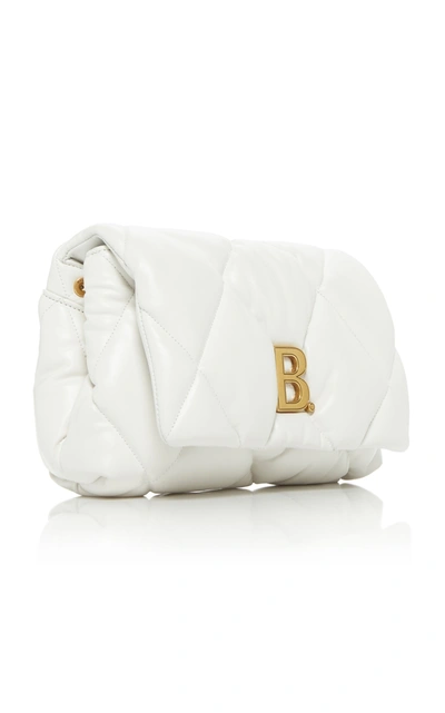 Shop Balenciaga Touch M Quilted-leather Clutch In White