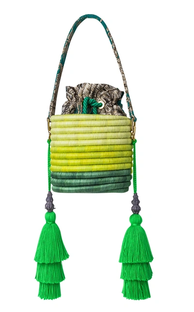 Shop Maison Alma Platanera Bucket Bag In Green