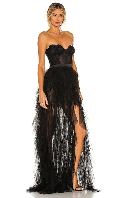 Shop For Love & Lemons X Revolve Bustier Gown In Black