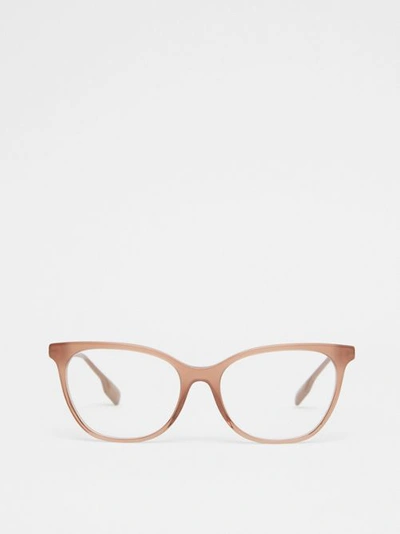 Shop Burberry Cat-eye Optical Frames In Nude Pink