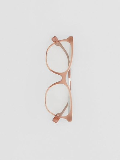 Shop Burberry Cat-eye Optical Frames In Nude Pink