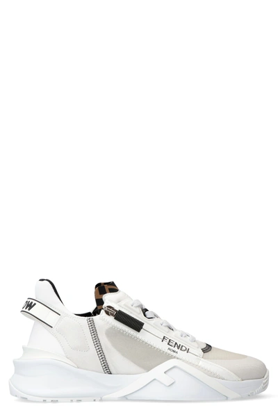 Shop Fendi Flow Low-top Sneakers In White