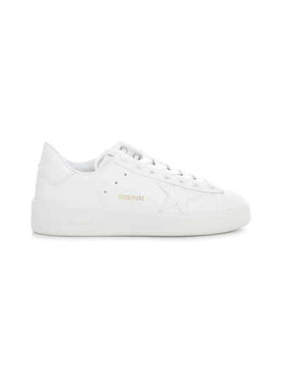 Shop Golden Goose Pure Star Leather Upper Star And Heel In Optic White