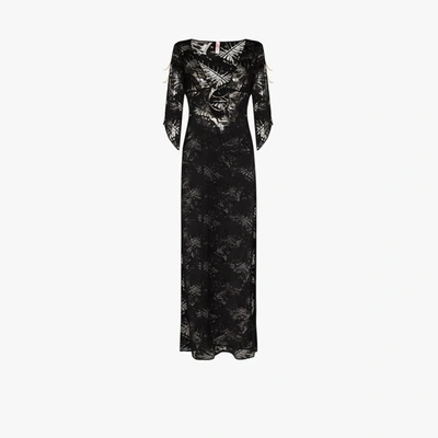 Shop Agent Provocateur Black Eileen Side Slit Maxi Dress