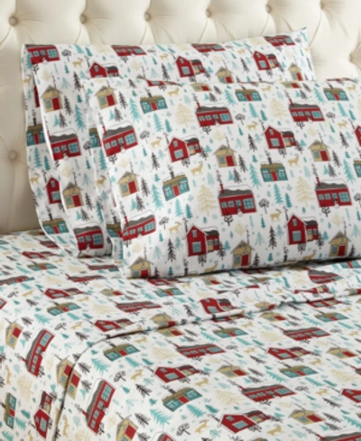 Shavel Micro Flannel Printed Twin 3-pc Sheet Set In Cabins