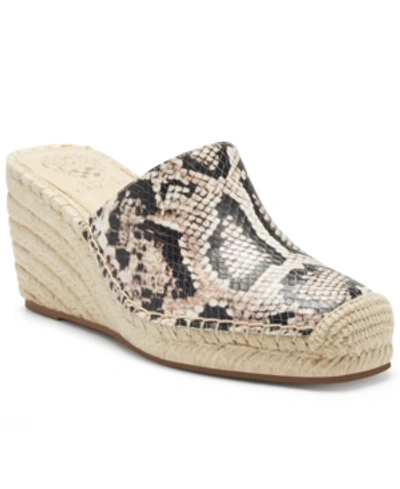 Shop Vince Camuto Women's Kordinan Slip-on Espadrille Mules Women's Shoes In Natural Snake