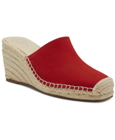 Shop Vince Camuto Women's Kordinan Slip-on Espadrille Mules Women's Shoes In Cherry Berry