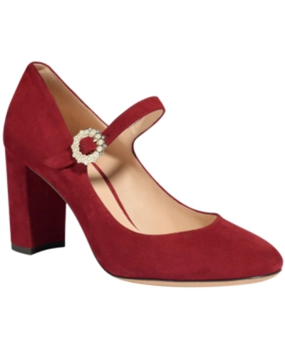 Shop Kate Spade Mara Mary Jane Pumps In Red Wine