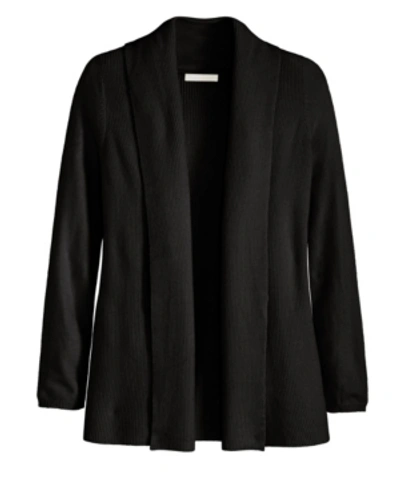 Shop Adyson Parker Women's Ribbed Long Sleeve Cardigan In Black