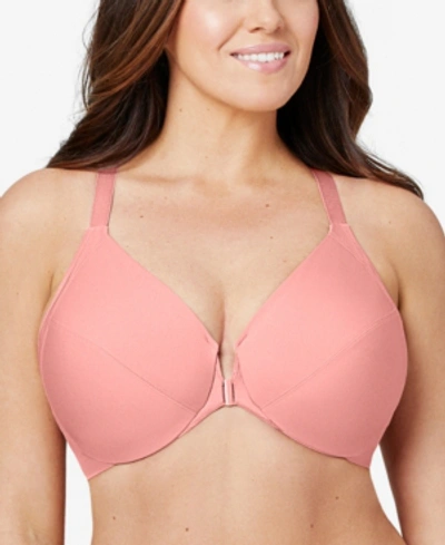 Shop Glamorise Women's Plus Size Front Close Wonder Wire Bra With Smoothing Back In Blush