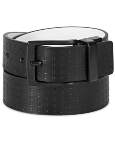 Shop Levi's Big Boys Reversible Casual Belt With Embossed Strap In Black/white