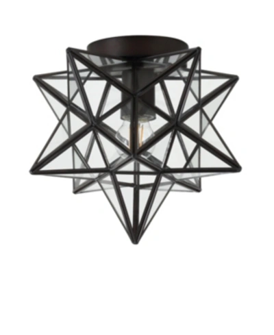 Jonathan Y Designs Stella 9.75in Moravian Star Led Pendant In Black