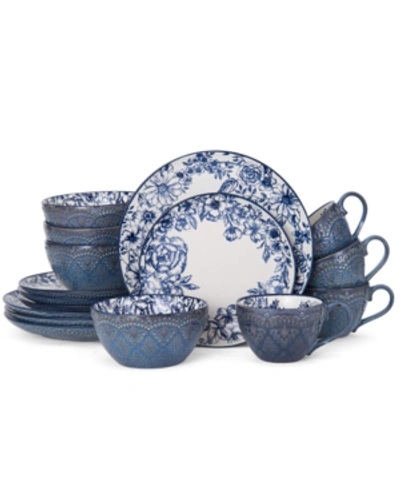 Pfaltzgraff 16-pc. Gabriela Blue Dinnerware Set In Blue Group
