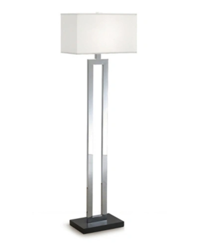 Shop Artiva Usa Geometric 60" Contrast Floor Lamp In Silver