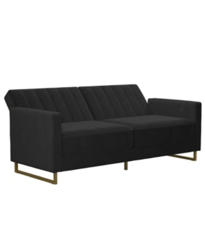 Shop Novogratz Skylar Coil Futon Modern Sofa Bed And Couch In Black